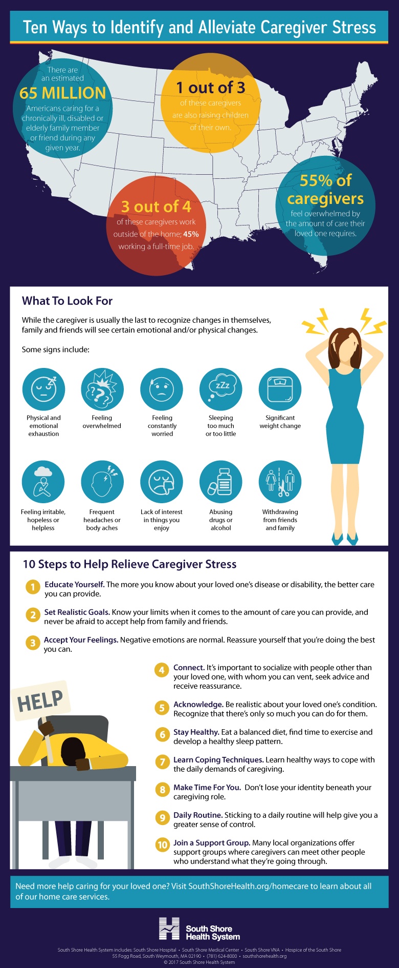 Infographic - 10 Ways to Identify and Alleviate Stress