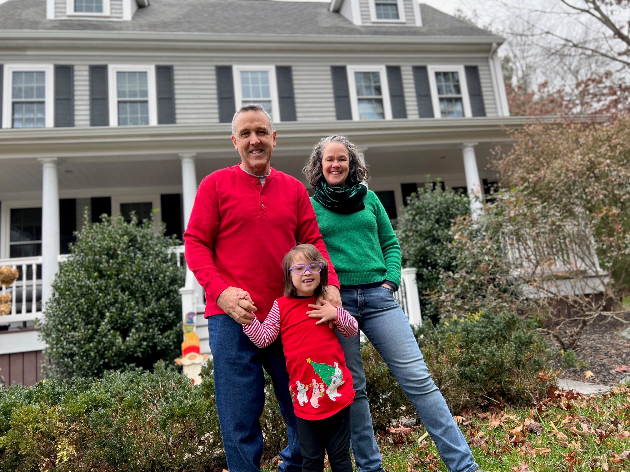 The Cullen family in front of their home
