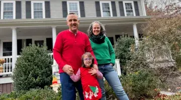 The Cullen family in front of their home
